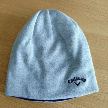 Callaway 니트 모자 그레이 안감 네이비