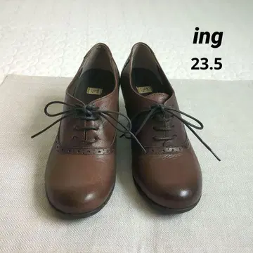 잉그 ing 가죽 레이스업 슈즈 천연 가죽 브라운 23.5cmEE