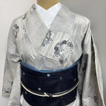 순수 실크 마가타츠무기 고급 모노톤 기모노