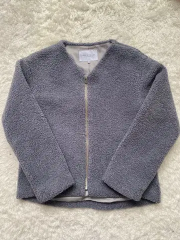 UNITED ARROWS 그레이 보아 노카라 자켓 36