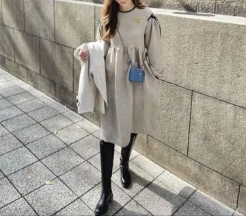 혜온 hyeon shoulder slit 원피스