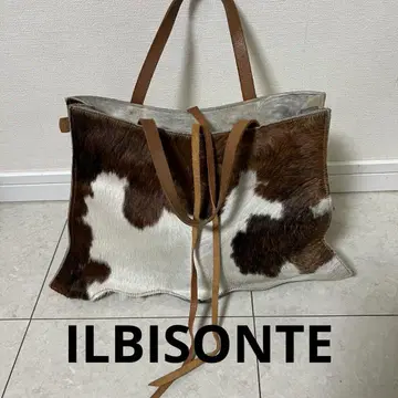 레어 IL BISONTE 일비종떼 송치 믹스 토트백