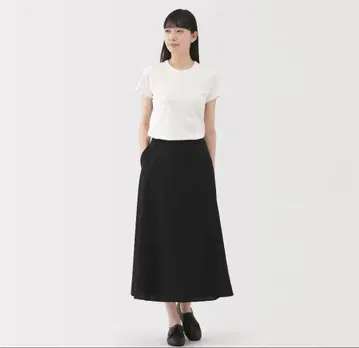 무인양품 플레어 스커트 블랙 XL