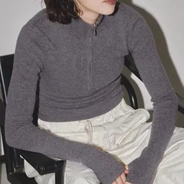 todayful Halfzip Rib Knit