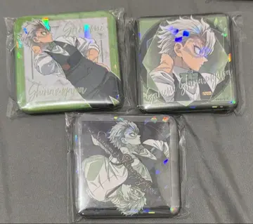 귀멸의 칼날 모크텔 로토 복권 글리터 캔뱃지 시나즈가와 사네미