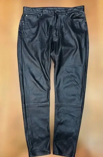 블랙 가죽 팬츠 슬림핏