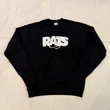 25AW RATS 랏츠 BOX LOGO 맨투맨 BK XXL