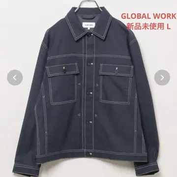 글로벌 워크 클린 데님 트래커 자켓 GLOBALWORK