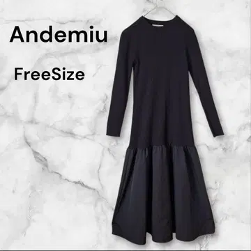 Andemiu 안데뮤 리브 니트 도킹 머메이드 원피스