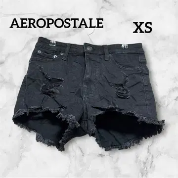 새상품급 AEROPOSTALE 빈티지 하이라이즈 쇼티 [ XS ] 블랙
