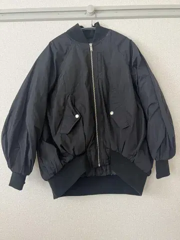 블랙 MA-1 블루종 자켓