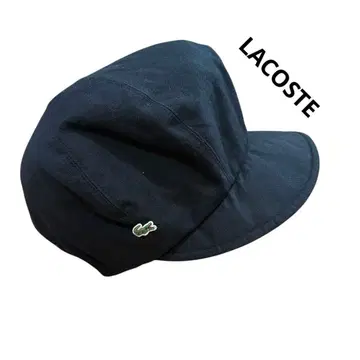 LACOSTE 라코스테 블랙 코튼 캡 헌팅 캡