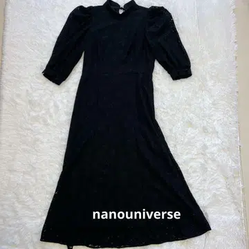 nano universe 블랙 레이스 롱 원피스 결혼식 포멀