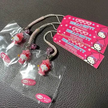 산리오 헬로키티 지역한정 키티 반딧불이 오징어 스트랩 3개 세트