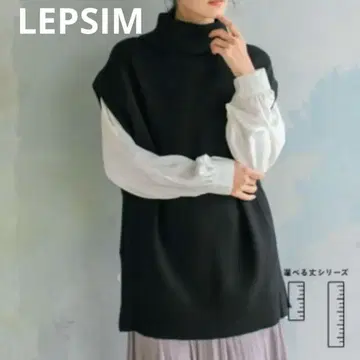 세련된 7게이지 하이넥 베스트 LEPSIM 렙심 블랙 FT
