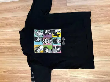 모노가타리 시리즈 후드 부착 블랙 후드티 [ 물건 정리중 ]