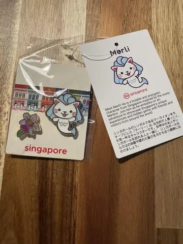 오사카 간사이 박람회 싱가포르관 핀 배지 2개 세트