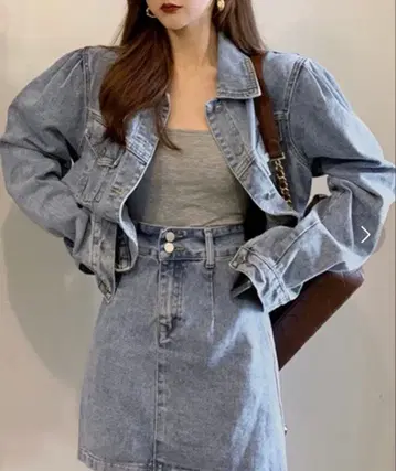 데님 스커트 셋업 S 사이즈