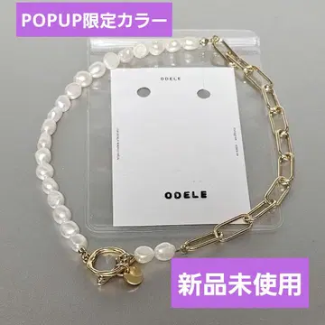 ODELE 오돌 팝업 한정판 골드 펄 목걸이 초커