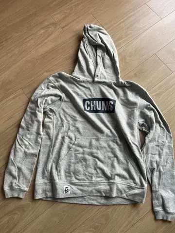 CHUMS 그레이 후드 부착 후드티 XL