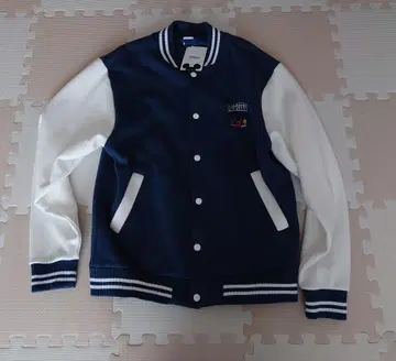 미키마우스 맨투맨 바시티 자켓 디즈니 네이비