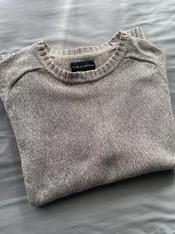 [레어] 00s croft & barrow 그레이 코튼 니트