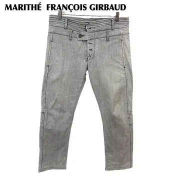 90s 마리떼 프랑소와 저버 더블 허리 데님 팬츠 34 90년대