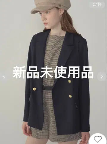 금장 버튼 더블 브레스트 자켓