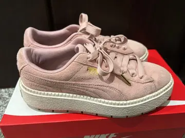 PUMA 스웨이드 핑크 스니커즈 23.5cm