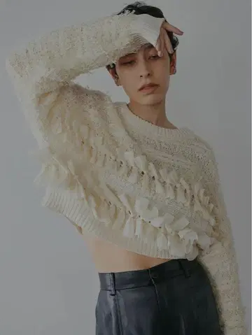Ameri VINTAGE RIBBON TAPE SHORT KNIT TOP