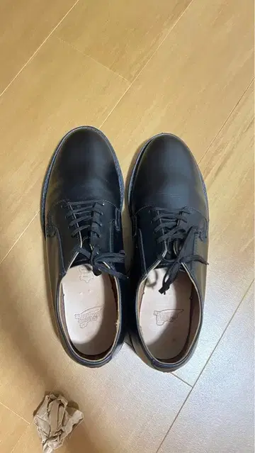 블랙 가죽 신발 레이스업 스타일