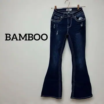 BAMBOO 부츠컷 데님 다크 블루