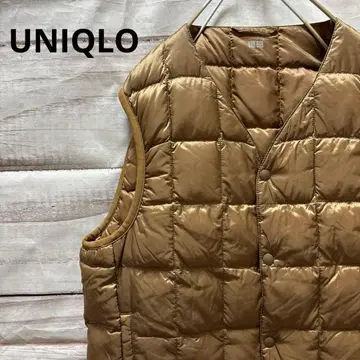 UNIQLO 울트라 라이트 다운 베스트 이너 다운 V넥 S 브라운