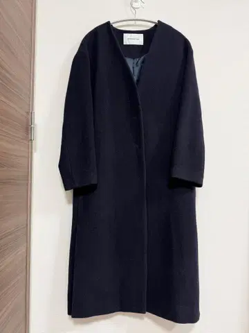 내추럴 뷰티 베이직 노카라 코트 롱 코트