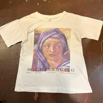 VINTAGE 1990s 미켈란젤로 아트 T셔츠