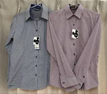 [새상품급] Disney x 도쿄 셔츠 체크 셔츠 S 2벌 세트