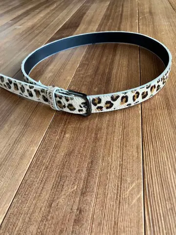 GAP 갭 가죽 벨트 레오파드 무늬 송치 일본제 소가죽