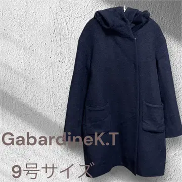 Gabardine K.T 알파카 혼방 푸드코트 다크 네이비 9호