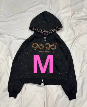 9090 OG Logo Glitter Zip Hoodie M