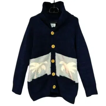 가격 인하 1점 니트 가디건 야자수 하와이 서퍼 프리 사이즈