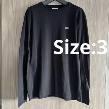 LACOSTE 롱 T셔츠 블랙 사이즈 3