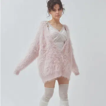 PELLICULE cat fur pail cardigan