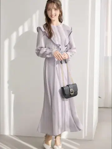 아타 alotta 프릴 원피스 라벤더 그레이