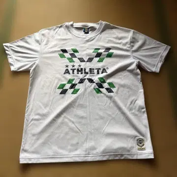 ATHLETA 화이트 셔츠 그래픽 프린트 O 사이즈