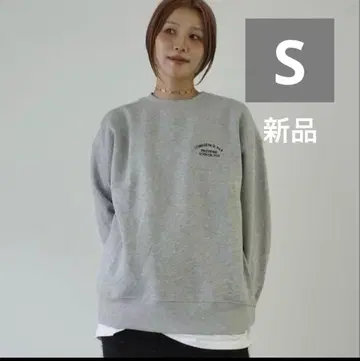 시마무라 hideka 원포인트 로고 자수 풀오버 그레이 S