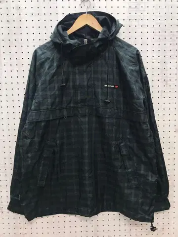 90's 구제 의류 Vans 타탄 체크 패턴 올 패턴 하프 지퍼 자켓