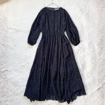 아우터 선셋 자카드 맥시 길이 원피스 M 결혼식 하객룩