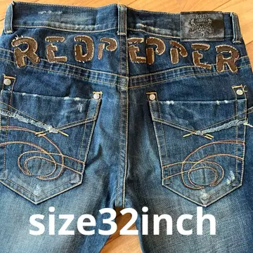 REDPEPPER 데님 데미지 가공 32인치