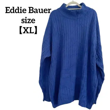 Eddie Bauer [ XL ] 블루 리브 스웨터