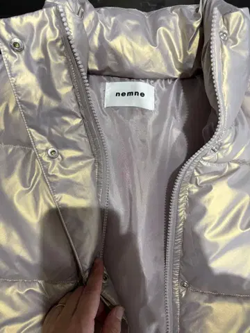nemne 실버 다운 자켓